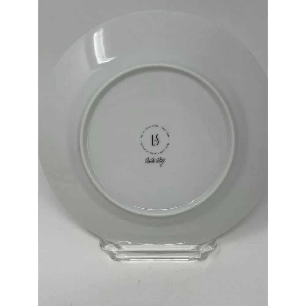LS Collection Sevilla By Vicente Wolf Metallic Scrolls Salad Plate 7 3/4”